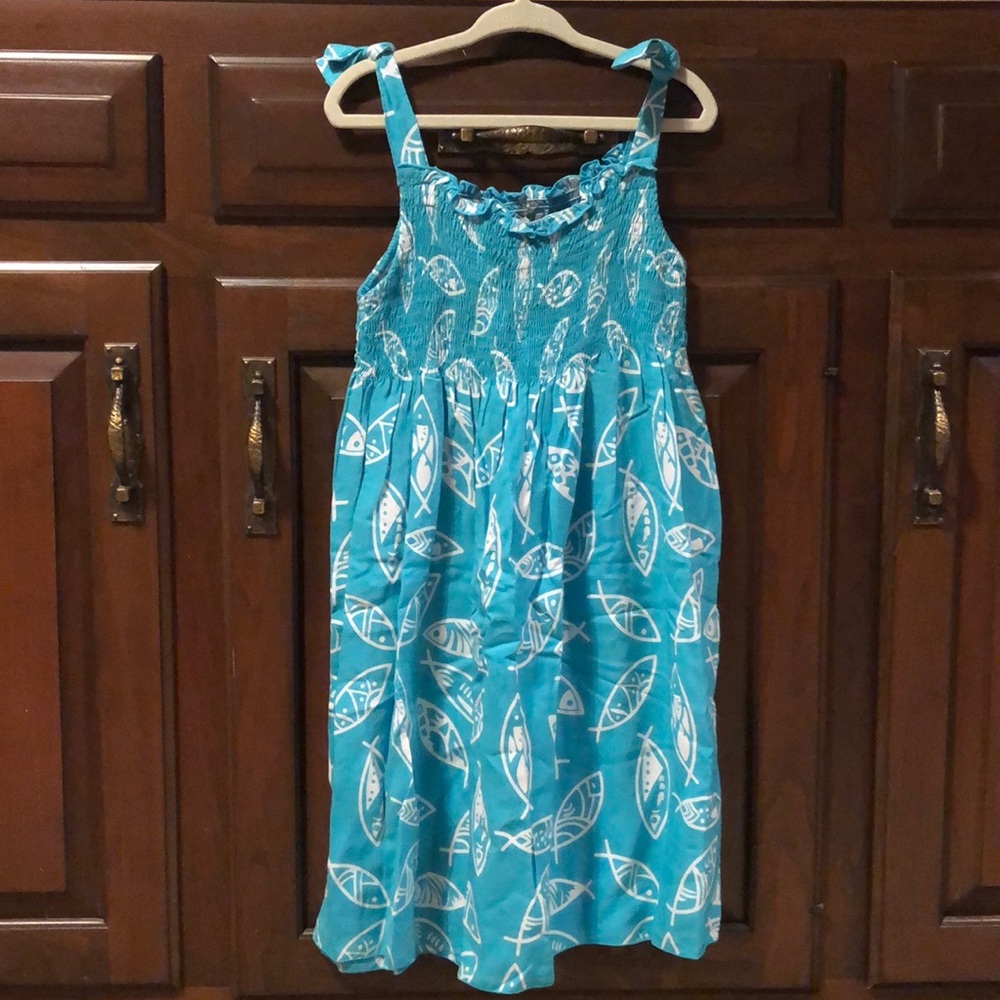 Tybee Island Girls ELLA Fish Boho Sundress 4T-7